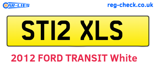 ST12XLS are the vehicle registration plates.
