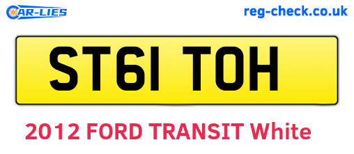 ST61TOH are the vehicle registration plates.