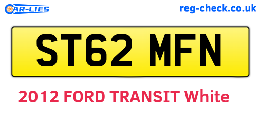 ST62MFN are the vehicle registration plates.