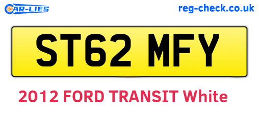 ST62MFY are the vehicle registration plates.