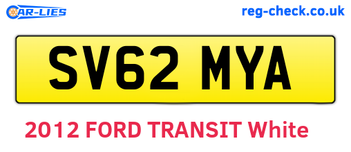 SV62MYA are the vehicle registration plates.