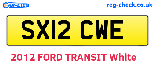 SX12CWE are the vehicle registration plates.