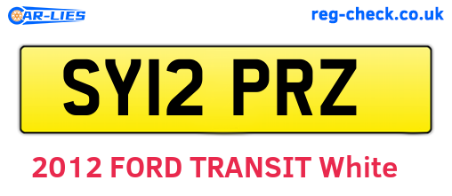 SY12PRZ are the vehicle registration plates.