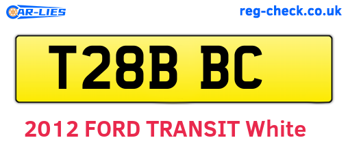 T28BBC are the vehicle registration plates.