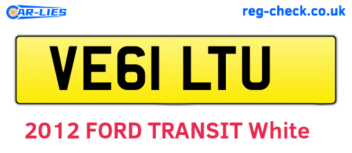 VE61LTU are the vehicle registration plates.