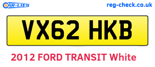 VX62HKB are the vehicle registration plates.