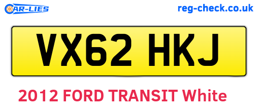 VX62HKJ are the vehicle registration plates.