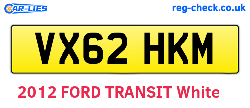 VX62HKM are the vehicle registration plates.
