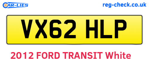 VX62HLP are the vehicle registration plates.