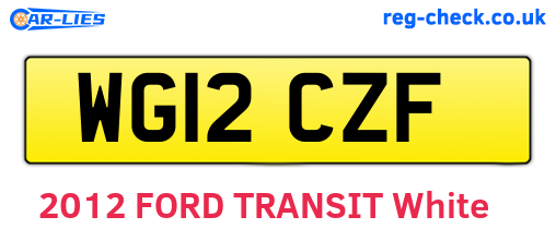 WG12CZF are the vehicle registration plates.