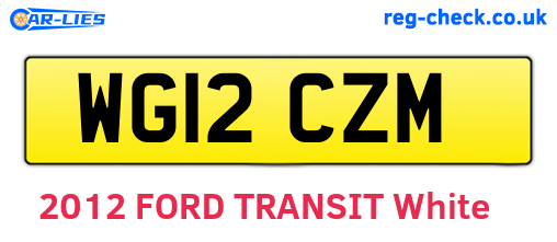 WG12CZM are the vehicle registration plates.