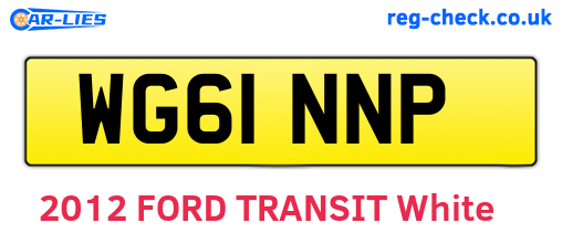 WG61NNP are the vehicle registration plates.