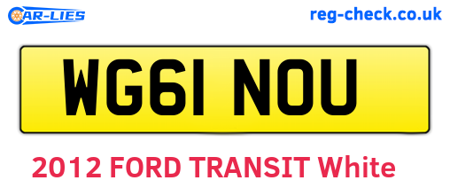 WG61NOU are the vehicle registration plates.