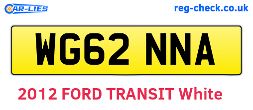 WG62NNA are the vehicle registration plates.