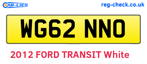 WG62NNO are the vehicle registration plates.