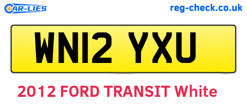 WN12YXU are the vehicle registration plates.