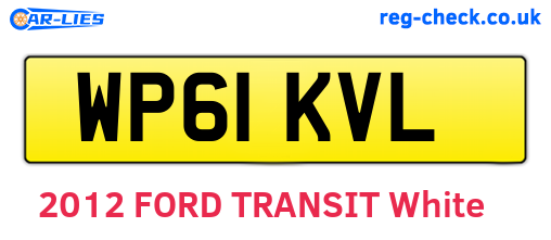 WP61KVL are the vehicle registration plates.
