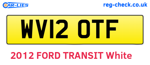 WV12OTF are the vehicle registration plates.