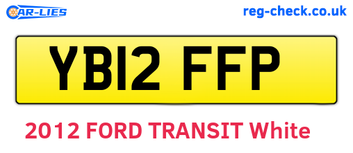 YB12FFP are the vehicle registration plates.