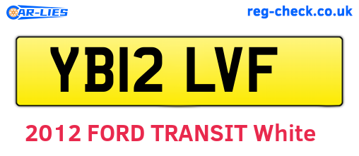 YB12LVF are the vehicle registration plates.