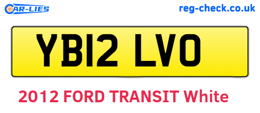 YB12LVO are the vehicle registration plates.