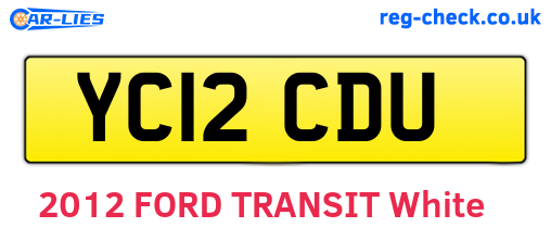 YC12CDU are the vehicle registration plates.