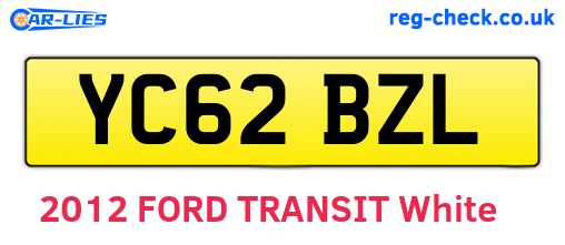 YC62BZL are the vehicle registration plates.