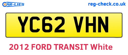 YC62VHN are the vehicle registration plates.