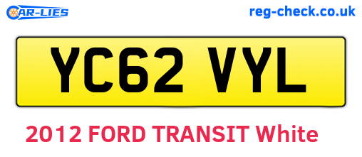 YC62VYL are the vehicle registration plates.