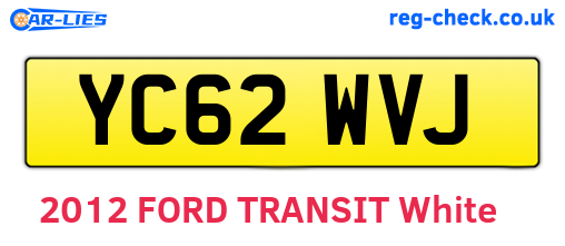 YC62WVJ are the vehicle registration plates.