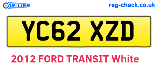 YC62XZD are the vehicle registration plates.