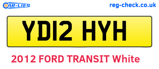 YD12HYH are the vehicle registration plates.