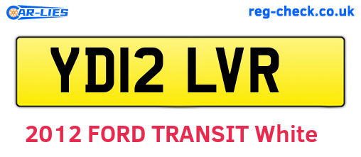 YD12LVR are the vehicle registration plates.