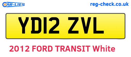 YD12ZVL are the vehicle registration plates.