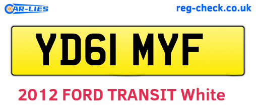 YD61MYF are the vehicle registration plates.