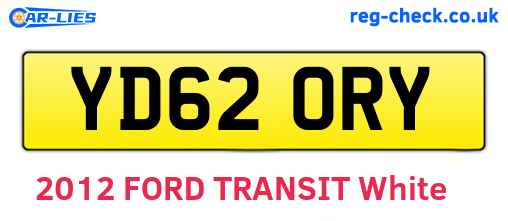 YD62ORY are the vehicle registration plates.