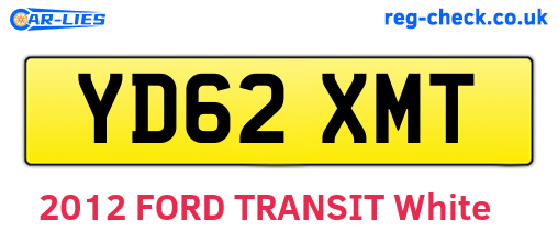 YD62XMT are the vehicle registration plates.