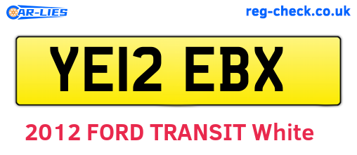 YE12EBX are the vehicle registration plates.