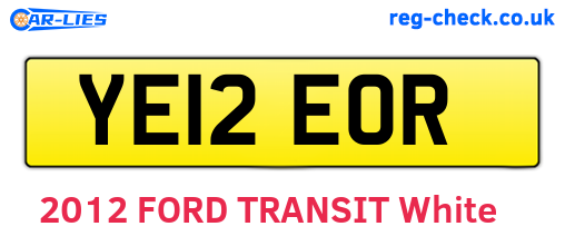 YE12EOR are the vehicle registration plates.
