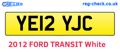YE12YJC are the vehicle registration plates.