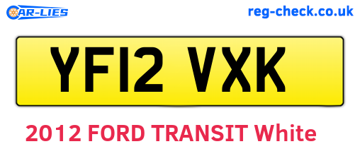 YF12VXK are the vehicle registration plates.