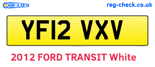 YF12VXV are the vehicle registration plates.