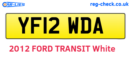 YF12WDA are the vehicle registration plates.