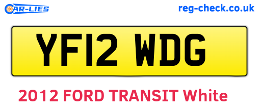YF12WDG are the vehicle registration plates.