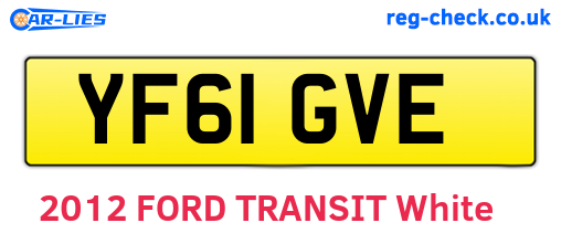 YF61GVE are the vehicle registration plates.