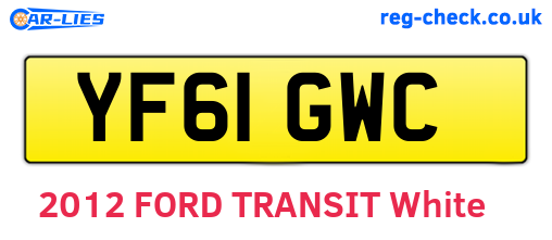 YF61GWC are the vehicle registration plates.
