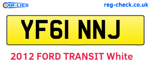 YF61NNJ are the vehicle registration plates.
