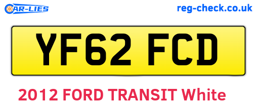YF62FCD are the vehicle registration plates.
