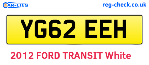 YG62EEH are the vehicle registration plates.