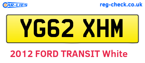 YG62XHM are the vehicle registration plates.